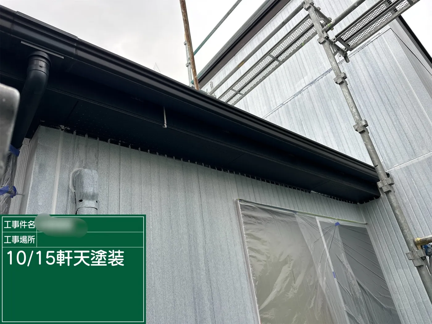 軒天 塗装後