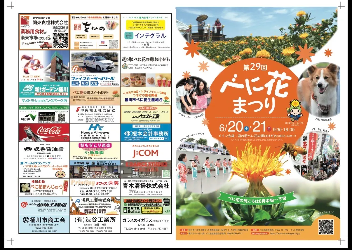 第29回べに花まつりの案内チラシ