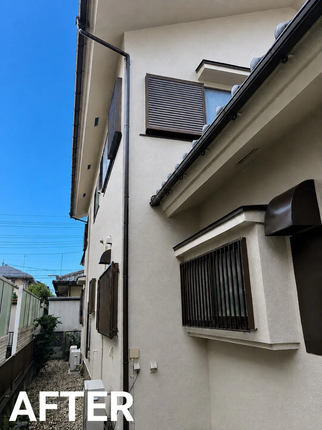 住宅側面の施工後