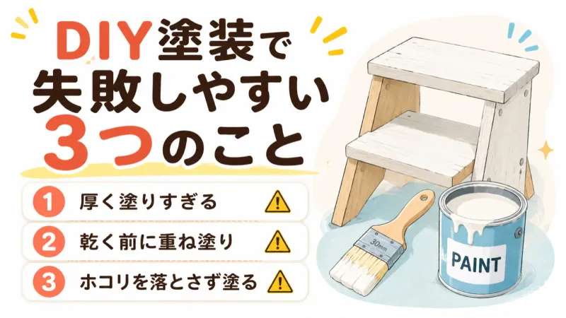 DIY塗装で失敗しやすい3つのこと