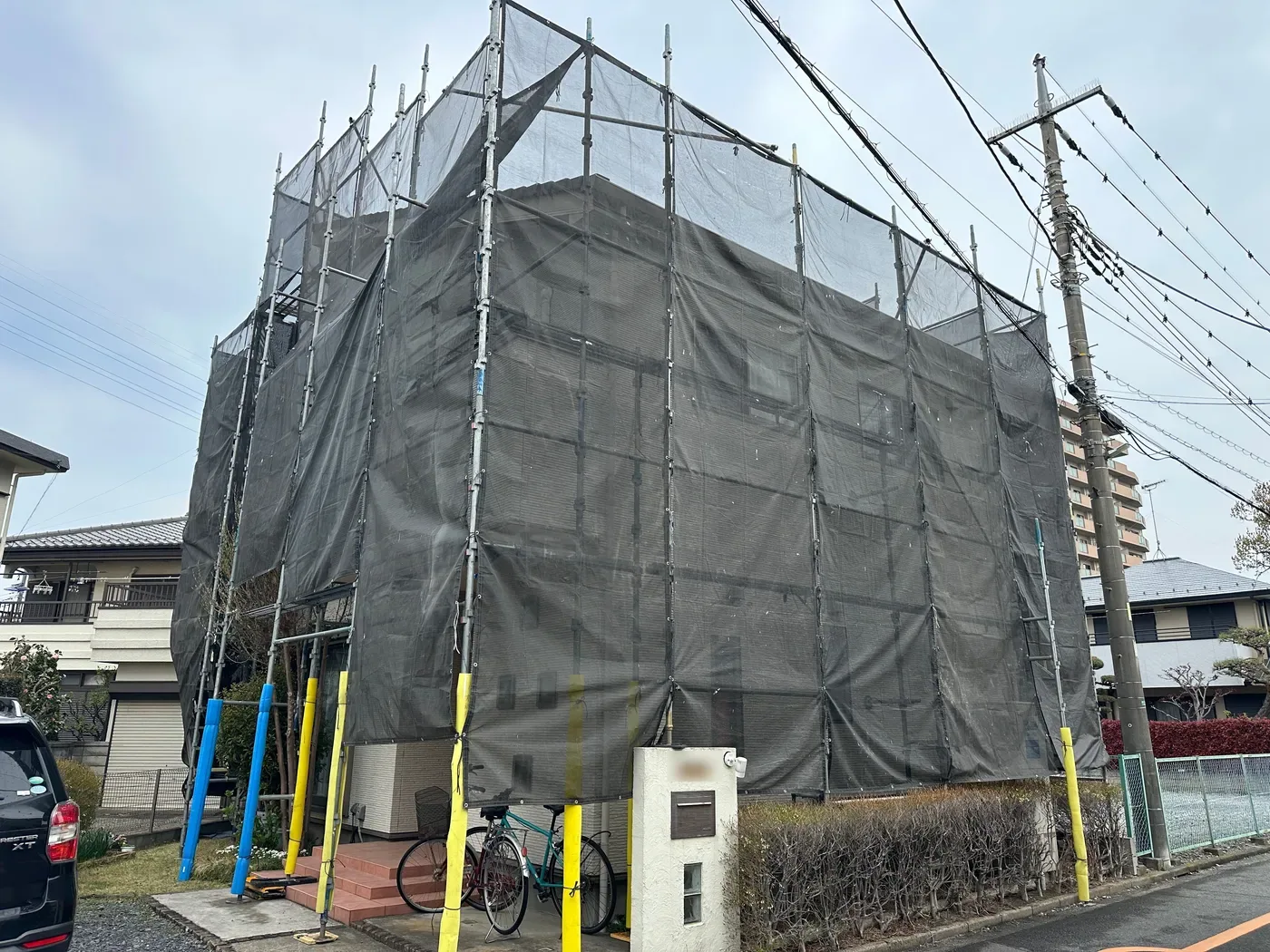 桶川市鴨川 F様邸 足場設置