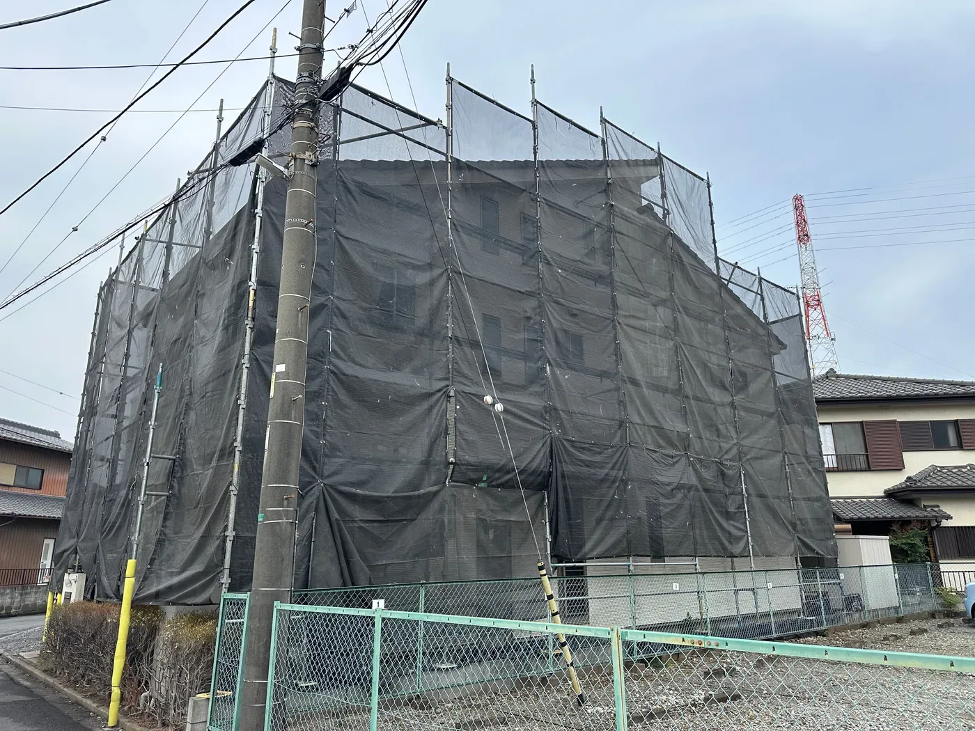 桶川市鴨川 F様邸 飛散防止シート