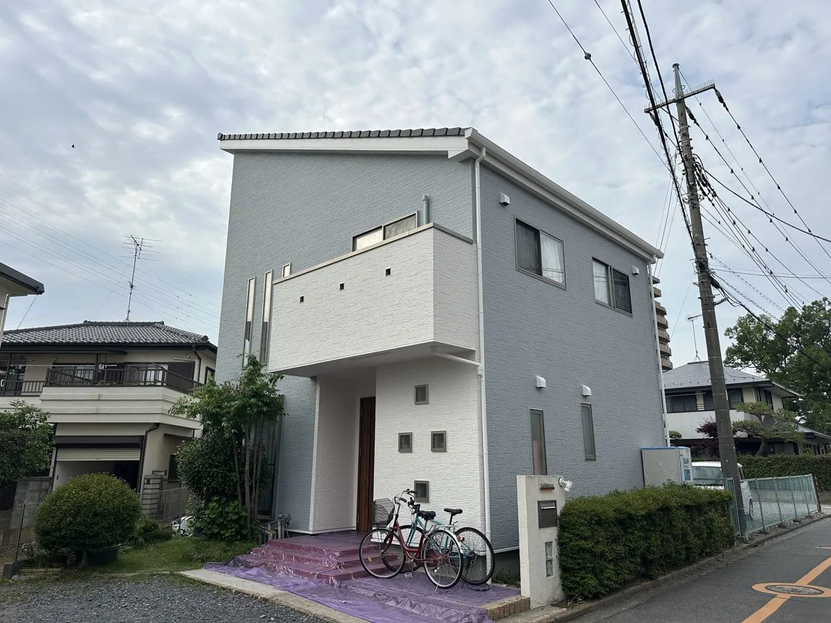 桶川市鴨川 F様邸 施工後 道路からの全景