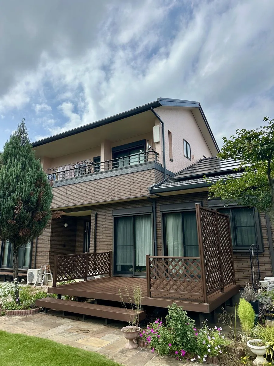 桶川市川田谷 K様邸 施工後 ウッドデッキ側