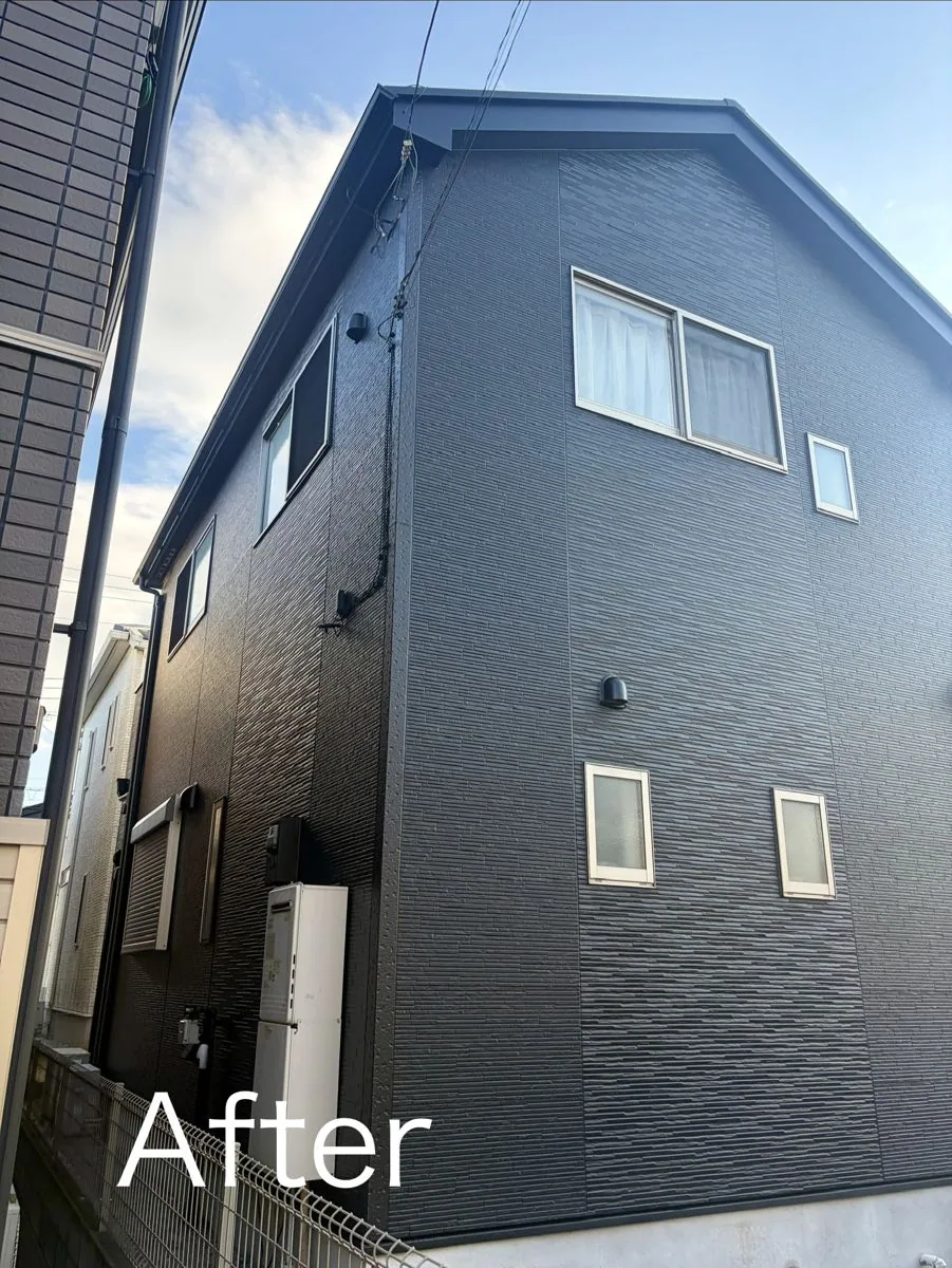 桶川市坂田 K様邸 施工後 建物の角部